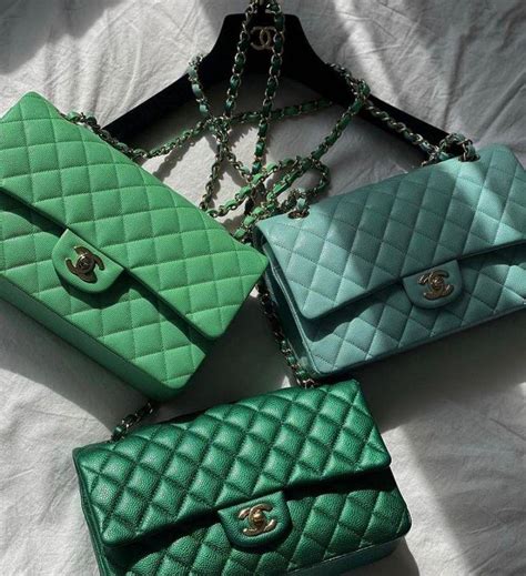 sac chanel vert pastel|Chanel bag color chart.